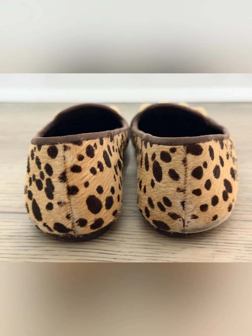 Tory Burch Studded Asher Loafer Animal Print Cheetah Pony Hair Flats 9 M $250